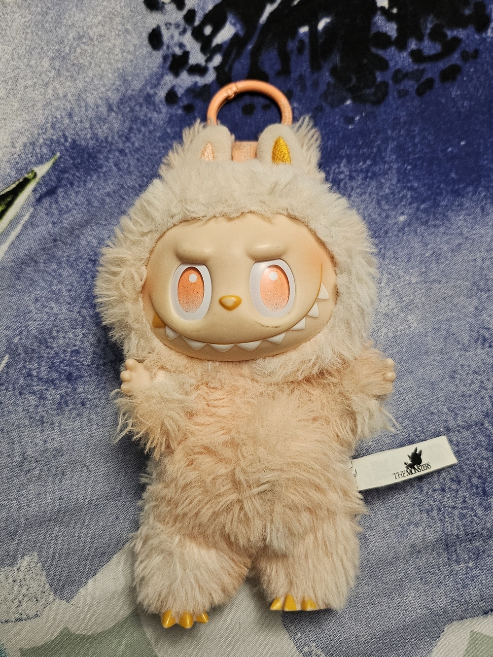 The Mad Mutt Plush Keychain - Peach Furry Monster Doll